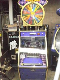 WHEEL OF FORTUNE COIN PUSHER REDEMPTION ARCADE GAME by ICE   VERY LOW 