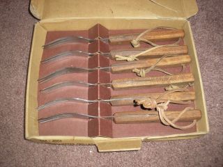VINTAGE ITEM   6 GRILL FORKS (FOURCHETTES GRILLADE), BY COUSANCES/MADE 