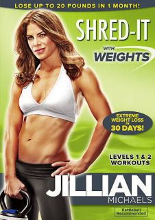 Jillian Michaels Shred It With Weights DVD Kettlebell Workout or 
