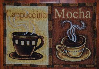 Tapestry Placemat~Coffe​e Cup~Cappuccino​~Mocha~Breakfa​st~Mug 