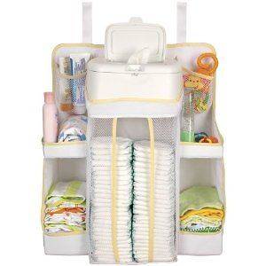 Dexbaby Nursery Organizer Storage Baby Diapers, White