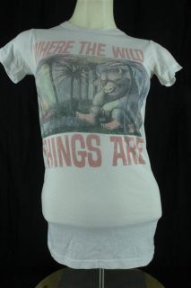 Junk Food Juniors XS Where The Wild Things Are White SS T shirt 