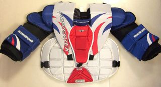 New Powertek Barikad goal ice hockey goalie chest pads and arm 
