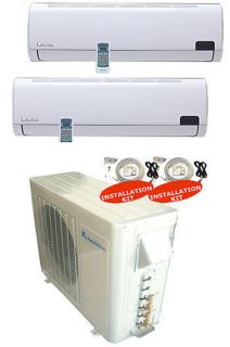   Zone Ductless Mini Split 2 X 1200 BTU Dual Heat Pump Air Conditioner