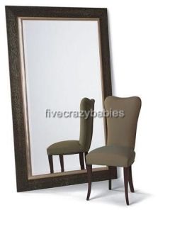   Wall Mirror Oversize Dark Wood XL Mahogany Full Length Floor Leaner