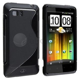 For HTC Vivid/Raider 4G TPU S Line Wave Case Cover Black