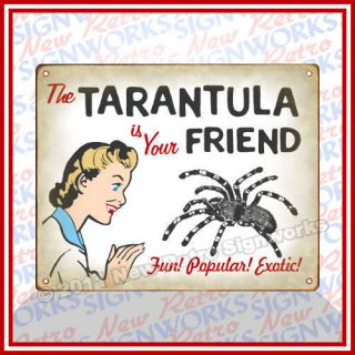 Funny Tarantula SIGN for Terrarium or Cage Spider Living Black 
