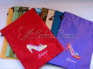 50 pcs Silk Brocade Drawstring Bags For Storing Shoes/Tights 36x28cm 