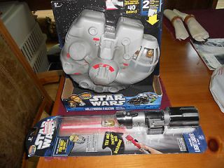 STAR WARS MIGHTY BEANZ LOT MILLENNIUM FALCON, LIGHTSABER, WITH THREE 