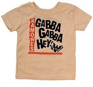   Ramones Tan Baby T Shirt Kids Gabba Hey Eagle Logo Punk Rock Infant