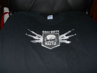 CALL OF DUTY ELITE LOGO FROM GAME STOP T SHIRT XL BLACK PRE OWNED