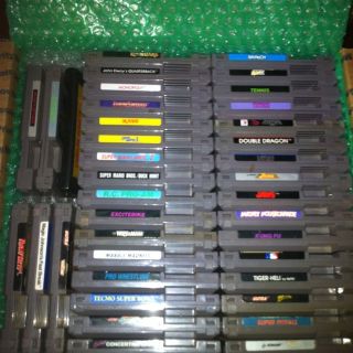 40 Game Nintendo Lot, NES, Super Mario, Double Dragon, TMNT, Pitfall 
