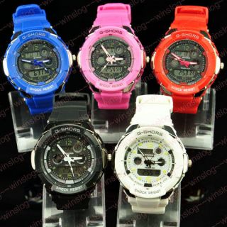 Shors Shock Resistant LED Watches SH 731 Woman Men Sports Watch Dual 