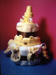   the Pooh Diaper Cake Baby Shower Gift,Comes With Shower Game,2 Tier