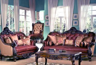   Style Luxury Sofa & Love Seat Formal Living Room Furniture Set HD 3311