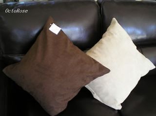 Heavy Duty 18 MicroSuede Cushion Pillow Covers set 2