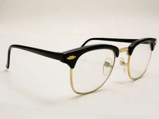 Vintage Mens Womens Black Clubmaster Frame Glasses Photocromic 