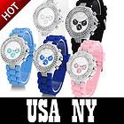 New Silicone Watch Ice Style Fashion Jelly Watch Unisex Black White 