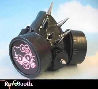 Hello Kitty LED Gas Mask Raver Cyber Goth Clothing WOW