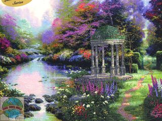   Stitch Kit ~ Candamar Thomas Kinkade Gazebo and Flowers Garden #51306