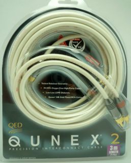 QED Qunex 2 3 meter RCA Interconnect Cables