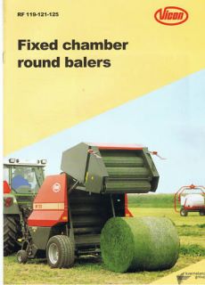 Vicon Fixed Chamber Round Balers range brochure 2000s