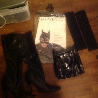 Catwoman Batman Cat Woman Halloween Costume   Mask + Boots + Gloves
