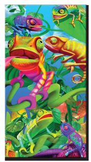12 Colorful Salamanders Velour Beach Towels 30 x 60 Inch Wholesale
