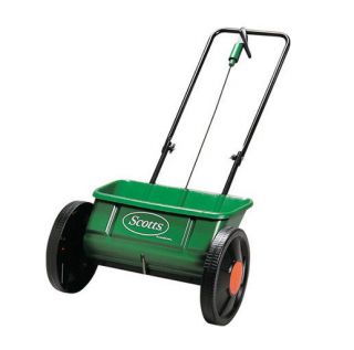 New EverGreen Drop Spreader   Spreads Grass Seed & Lawn Weed & Feed 