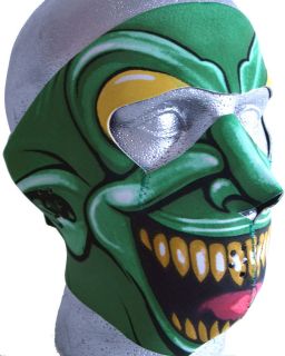 Green Goblin Neoprene Motorcycle Biker Face Mask for open face helmet 