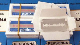 Personna Platinum Chrome 100 Double Edge Razor Blades