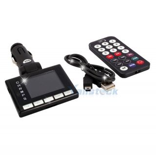   LCD Car Kit FM Transmitter Modulator  MP4 Player SD MMC Slot Black