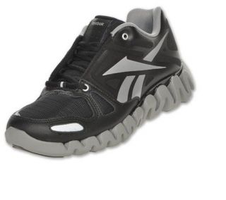 Reebok Zig Dynamic Kids Running Shoes J82167 Black Silver Sz 4Y 7Y GS