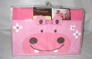   Animal Tote Storage Box Pink Hippo Nursery or Girls Bedroom New