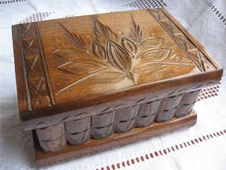 Wooden Puzzle Jewelry Box with Hidden Compartment *NEW* Keepsake 