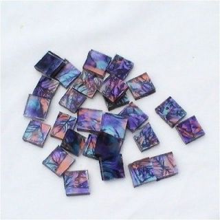 100 Violet Bluegreen Copper Van Gogh 1/2 Square Glass Mosaic Tile