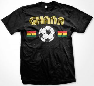 Ghana Flag Soccer Football Sports Tees Mens T shirt