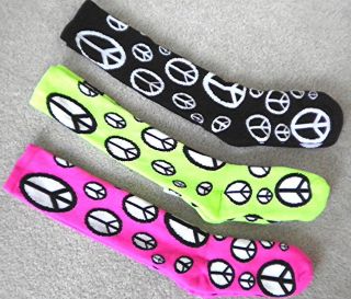 Girls PEACE SIGN Soccer Softball Volleyball SOCKS 4 Cleats Shoes 4 5 6 