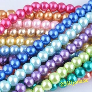   glass pearl spacer loose beads charms findings Accessories jewelry 6mm