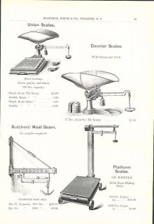 1900 AD Butcher Shop Tools Equipment Osgood Meat Scale Beam Turnbulls