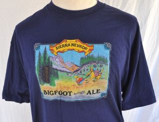 Sierra Nevada Barleywine Style Bigfoot Ale 90s T shirt size XL Made 