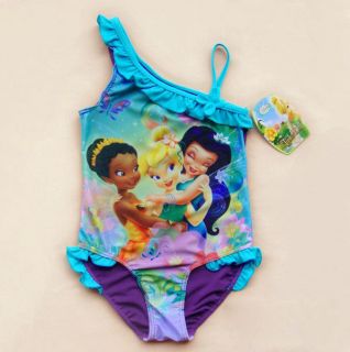 Girls Kids Princess Tinkerbell Swimsuit 2 9Y Tankini Bathing Swimming 
