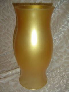 NEW PartyLite 12 Frosted Gold Hurricane Shade P7053
