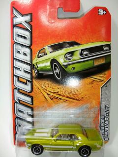 2012 Matchbox #61 1968 Ford Mustang GT/CS LIME GOLD POLY/MOC