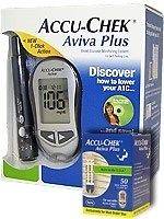 Accu Chek Aviva Plus Diabetes Monitoring Kit Combo (kit, 50 Test 