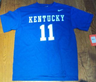 Boys Girls Nike Brand Blue University of Kentucky U of K t shirts # 11 