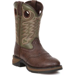 BT206 Rebel by Durango Boys Dusk & Green Saddle Western Boots Size 1