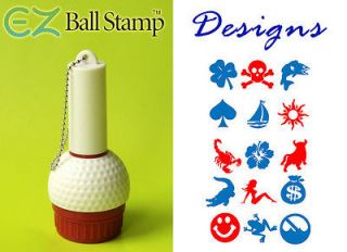 Golf gift stamp keychain, golf novelty accesory EZ Ball Stamp  12 