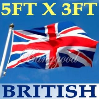 Large 5FT X 3FT UNION JACK Flag UK Great Britain British National 
