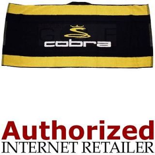 Cobra Golf Jacquard Towel Black Yellow NEW